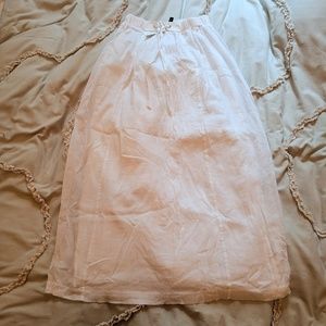 NWT J. Crew tie waist white maxi skirt
